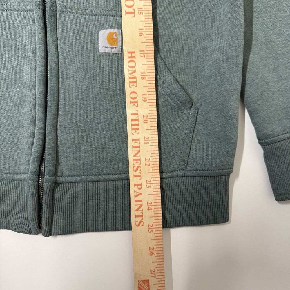 Carhartt Clarksburg Full Zip Hoodie Relaxed Fit Sage Green 102788 354 Women M - Picture 11 of 12